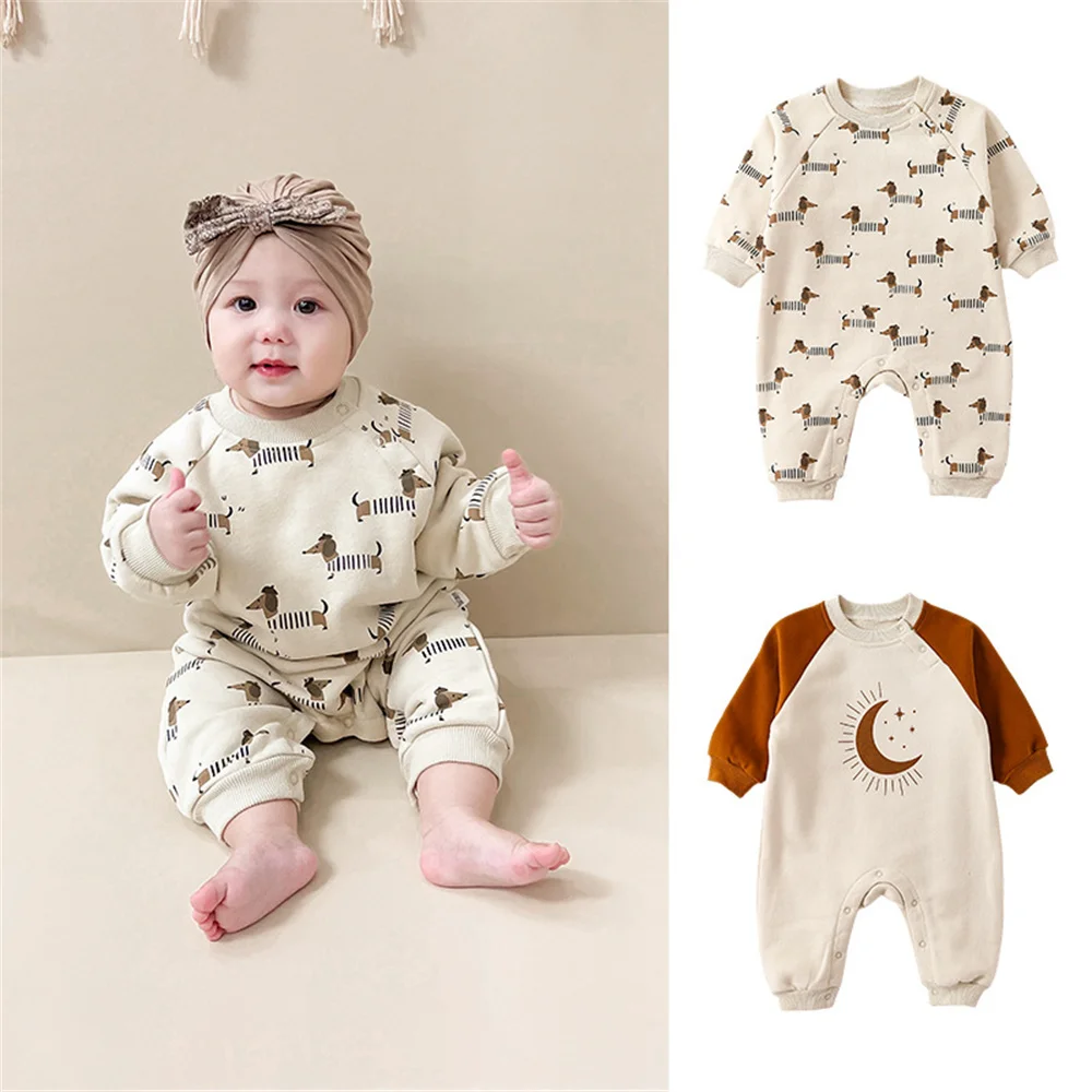 

Autumn Clothing Cotton Clothes Baby Boys Girls Long Sleeve Thickening Pajamas Winter Newborn Rompers Crawling Clothes Jumpsuit