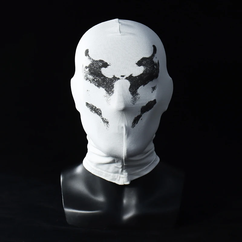 New Arrive Watchmen Rorschach Headgear Movie Masquerade Masks Cosplay Printed Headgear Costume Accessories Mask