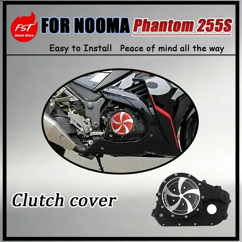 For NOOMA Phantom255S Motorcycle Engine Side Cover Transparent Clutch Cover High-Strength Crack-Resistant Clear Window Accessory