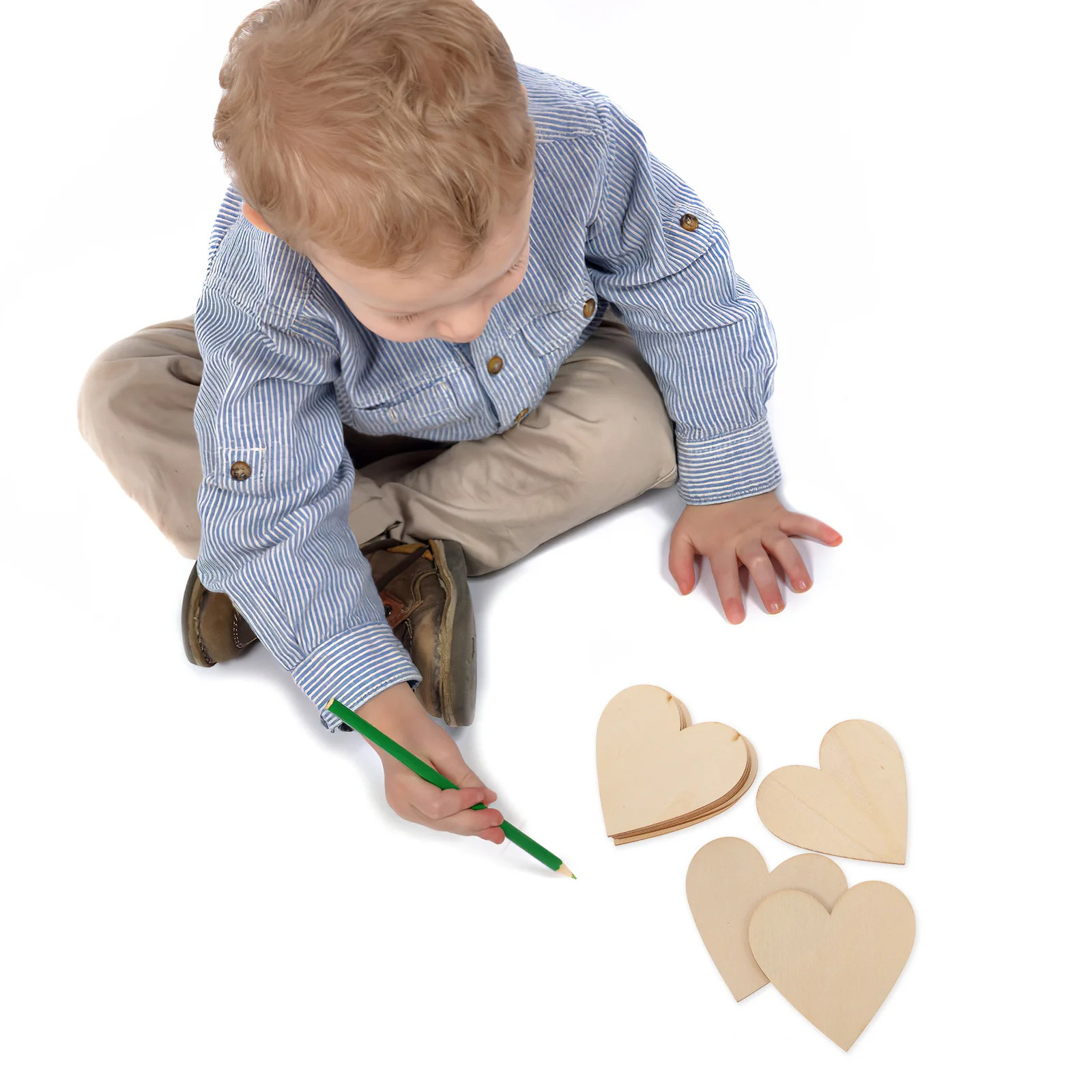 

10Pcs 80mm DIY Doodle Educational Wooden Slices Scrapbooking Embellishments Craft Decor Heart Pattern Christmas Wood Slice