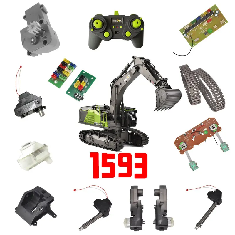 Huina 1593 parts 1/14 RC truck toy walking drive gearbox excavator receiving board transmitting board gear gearbox push rod