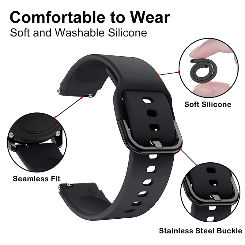 18mm Watch Band for Garmin Forerunner 265S/255S Simple and Generous Design Comfortable and Durable Strap Fit for Garmin Venu 3S