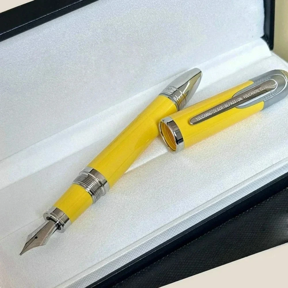 Classique Edición Limitada Mb Signature Ferr-ari Gris/Plata Clip Pistón Rojo RollerBolígrafo Tinta Pluma Estilográfica Escritura de Oficina