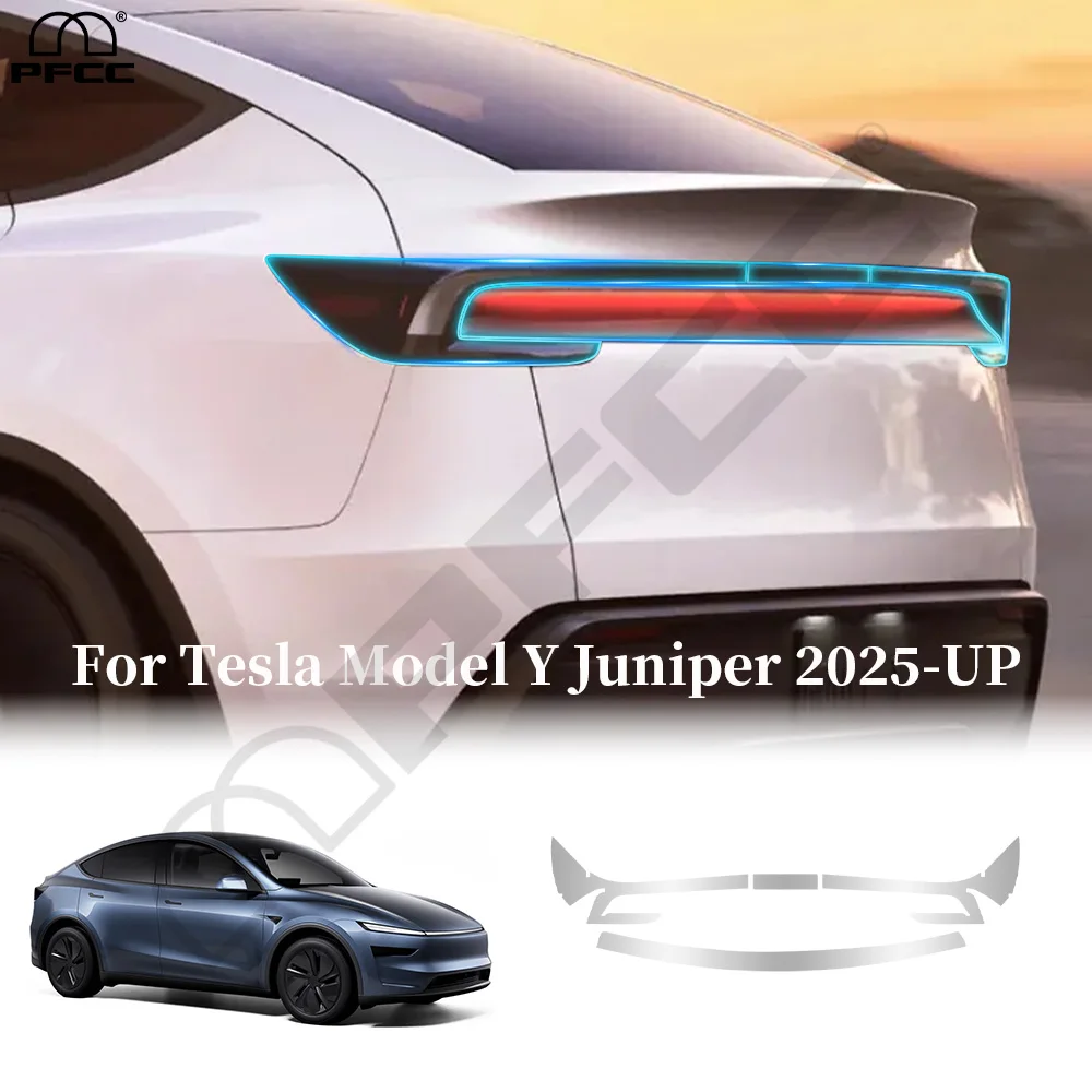 

Tail Light TPU Protection Film For Tesla Model Y Juniper 2025 2026 Door Handles Headlight Rearview Anti-scratch Precut Clear PPF