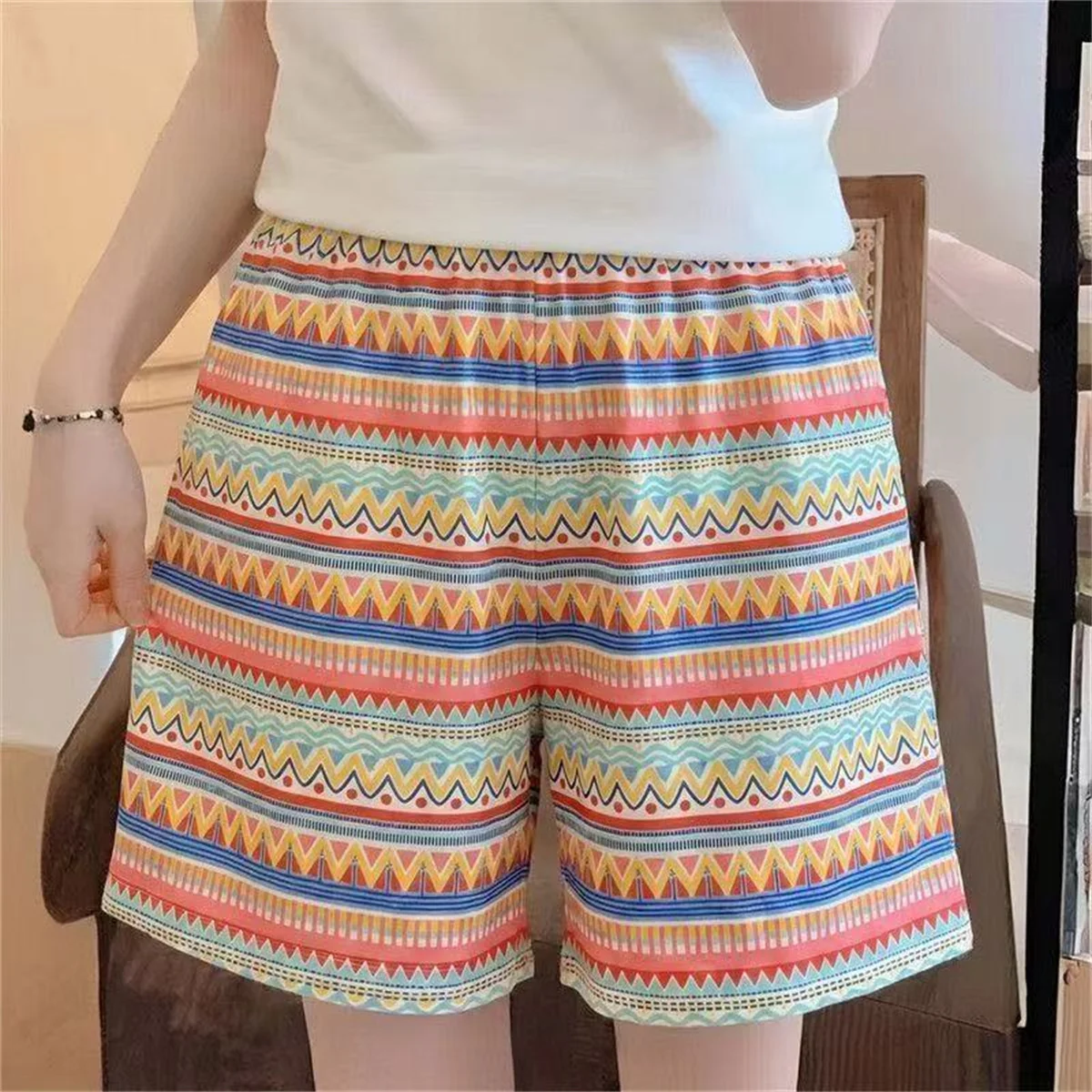Loose Five-Point Sports Pants Thin Casual Running Shorts for Girls Hong Kong Style High School Students College Entrance Exam