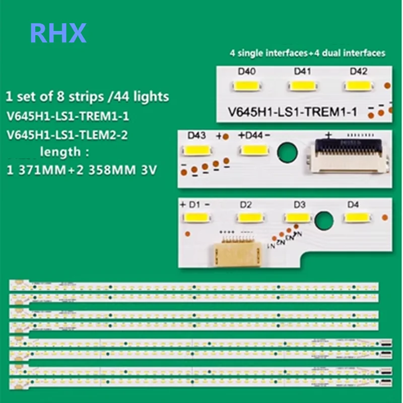 LED backlight strip for LED65X9100D LED V645H1-LS1-TREM1-1 TLEM1-2 light bar 100% new