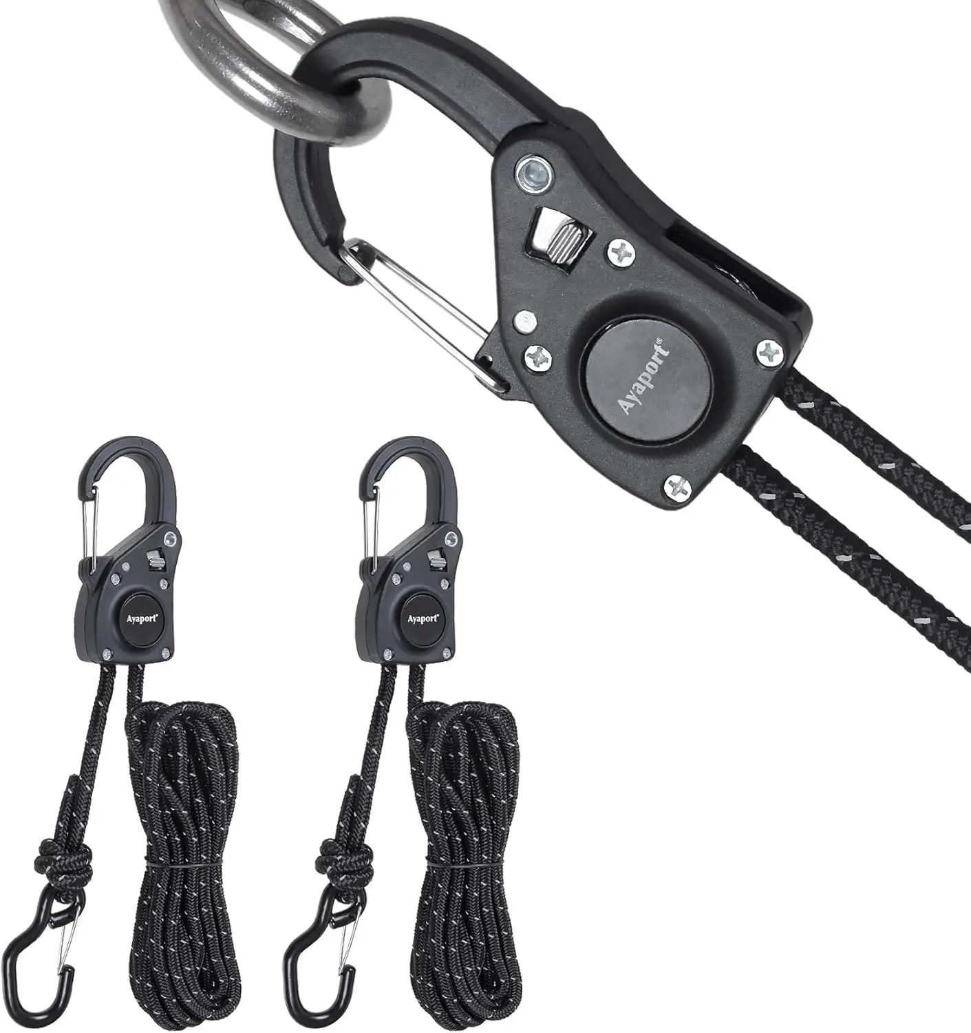 

Прочный стяжной ремень с храповым механизмом и карабином, 1/4 дюйма x 12 футов, для каяка, палатки, тента, кемпинга