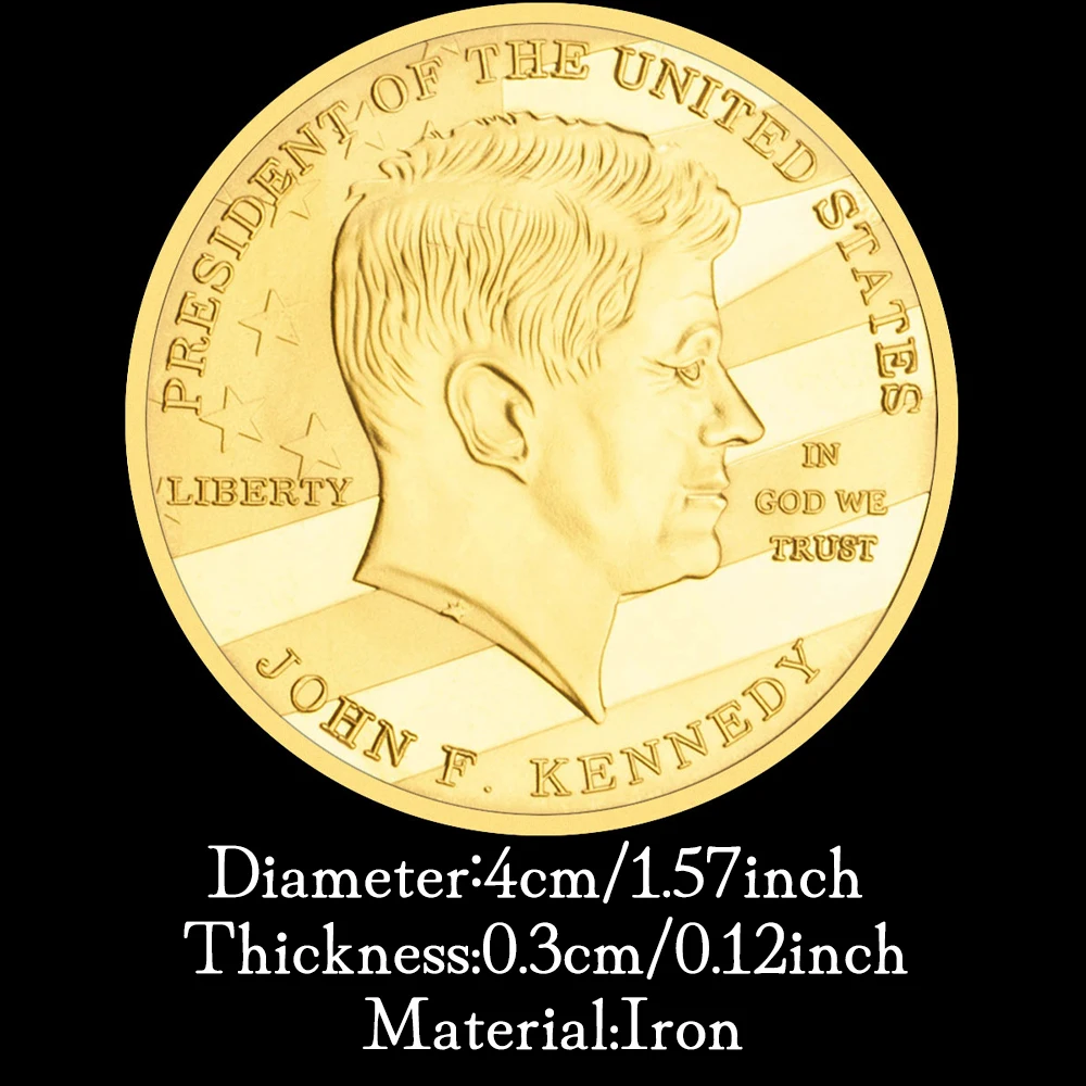 جون ف رئيس الولايات المتحدة ، عملة الحرية التذكارية رقم 35 ، هدايا تذكارية وعملات معدنية مطلية بالذهب