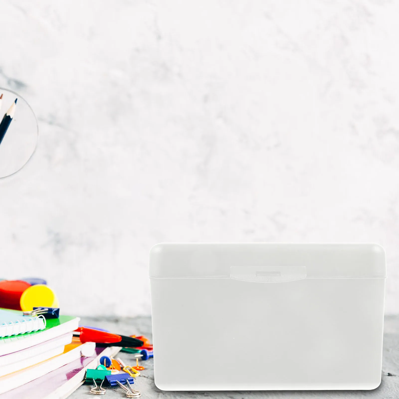 

Multi-Use Desktop Memo Pad Holder Pp Storage Box Notepad Dispenser Paperclip Organizer For Office Countertop