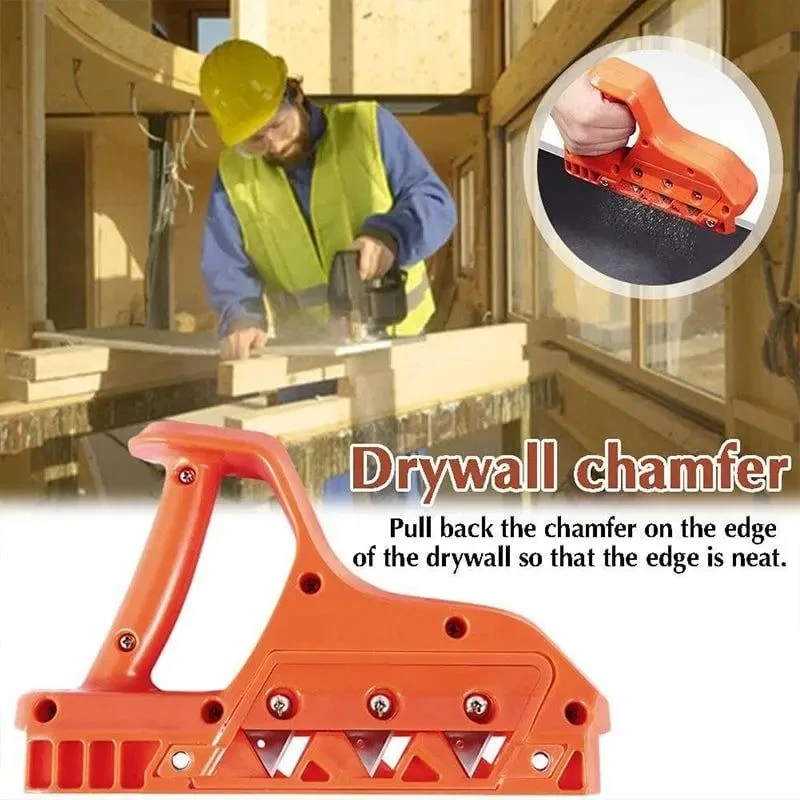 Plasterboard Quick Cutter Gypsum Board Hand Plane Drywall Edge Chamferer 45°/60° Woodworking Plasterboard Edger Cutting Tool