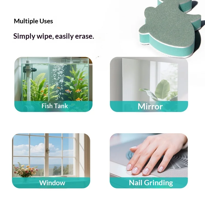 4PCSMagic cleaner for fish tanks, removes water marks and scale, cleans glass, removes algae, household fish tank glass cleaner,