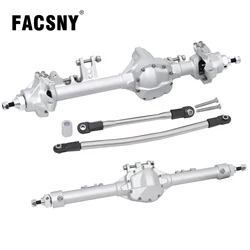 Eje recto delantero y trasero de aluminio CNC, compensación de construcción de una pieza para 1/10 RC Crawler Axial SCX10 II Vanquish VS4-10 chasis