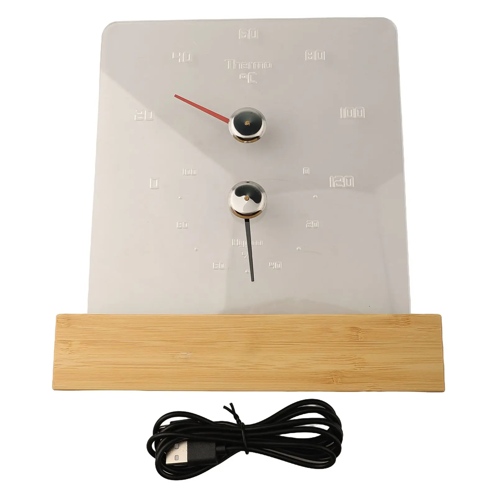 As Shown Hygrometer With LED Light 0-100 Humidity Range 1800mAh Battery Accurate Temperature Readings Home Sauna