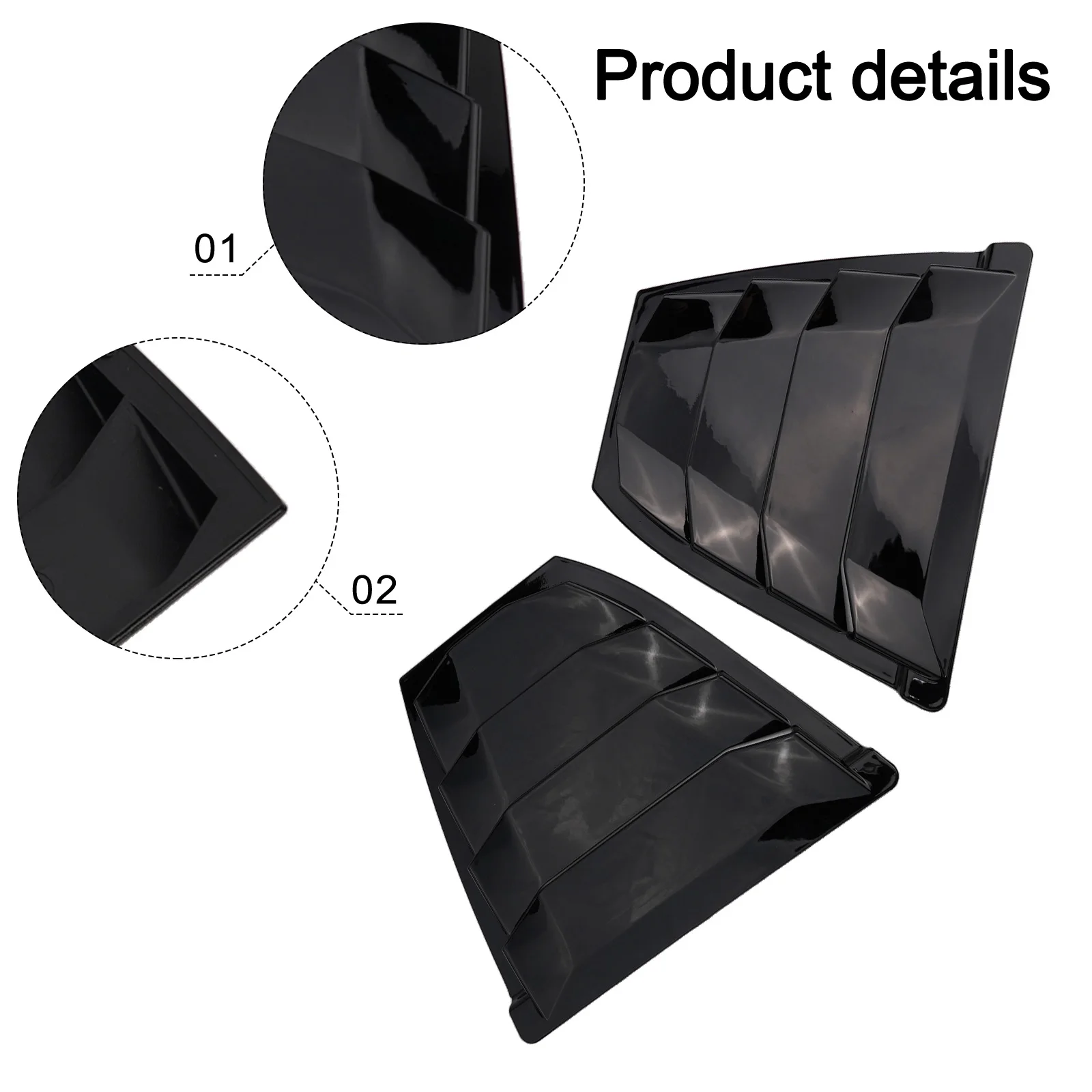 Rear Door Glass Quarter Louver Cover Trim for Mazda 3 Axela 2014 2018 Designed for Precise OEM Fit and Reliability