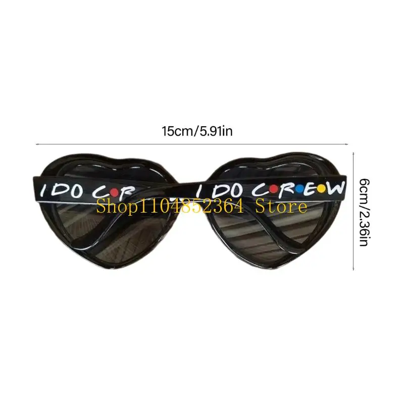 Braut-Sonnenbrille Herzförmige Gläser Brautparty-Sonnenbrille für Frauen Hochzeit Junggesellinnenabschied Brautparty – Detail 6