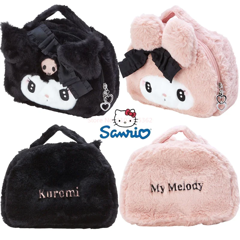 Seria Sanrio oryginalna Kuromi Melody pluszowa kosmetyczka worek do przechowywania Anime Kawaii Cartoon Student torba na zakupy opakowanie dla