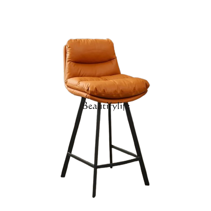 

Brown Beauty Bar Modern Chairs Lounge Kitchen Pu Designer Salon Bar Stools Kitchen Nordic Luxury Sgabello Cucina Alto Furniture