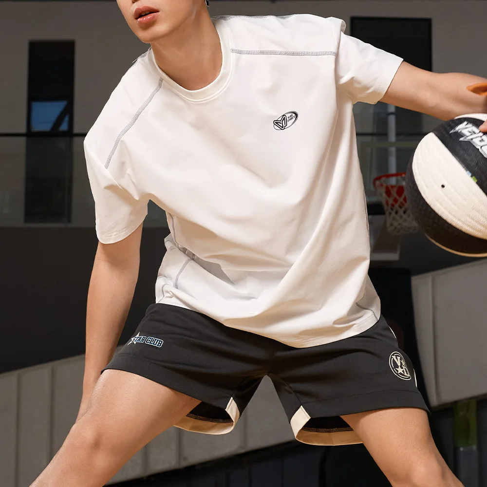 Veidoorn Mens Summer Dry Fit Basketball Jersey 2026 Running Shirts Quick Dry Breathable Splicing Loose Fit Gym Sportswear Tops
