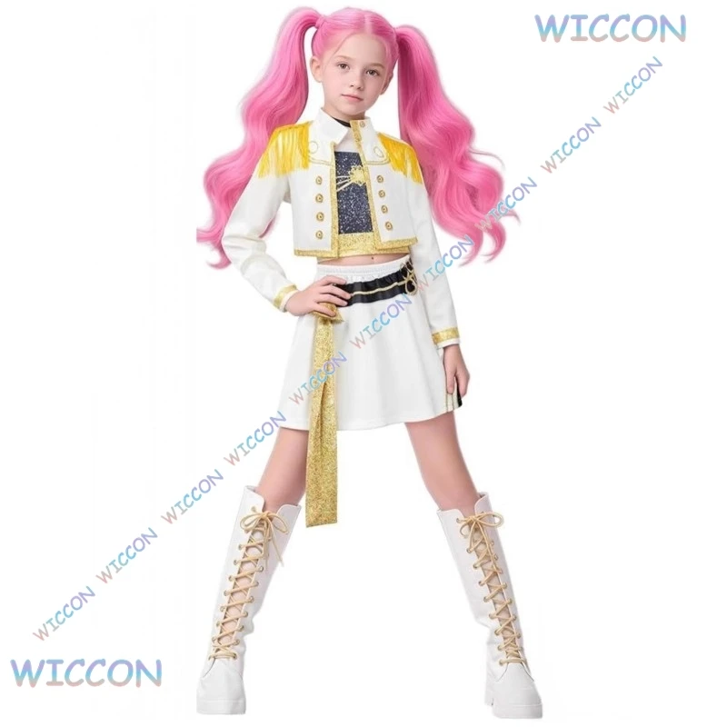 

‌‌‌Rumi Zoey Mira Cosplay Full Suit anime Kpop Demon Kids Hunter Cosplay Girls Style Kids Stage Performance Clothes Halloween