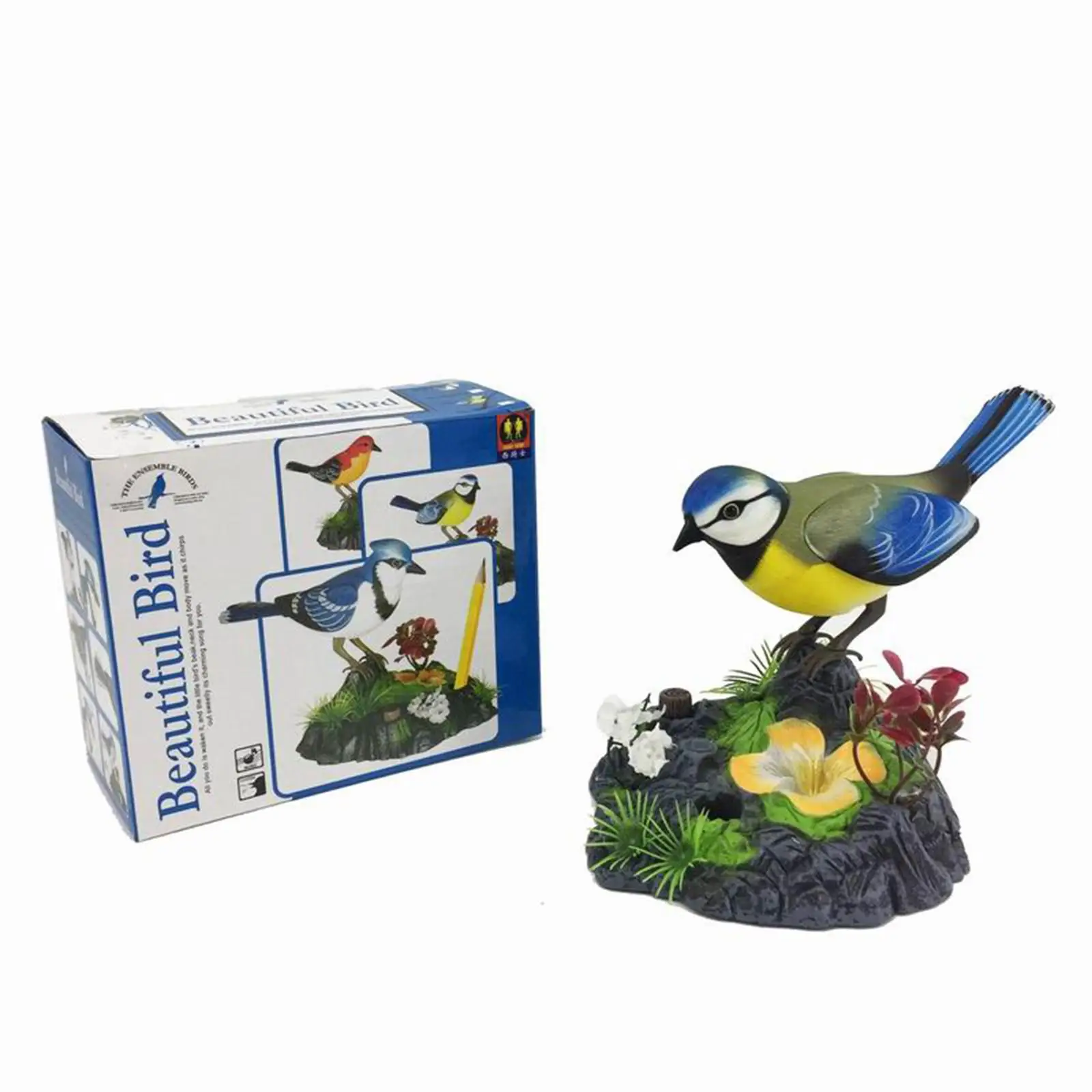 Talking Bird Toy Electric Animal Pet Desk Ornament Simulation Sound Activated