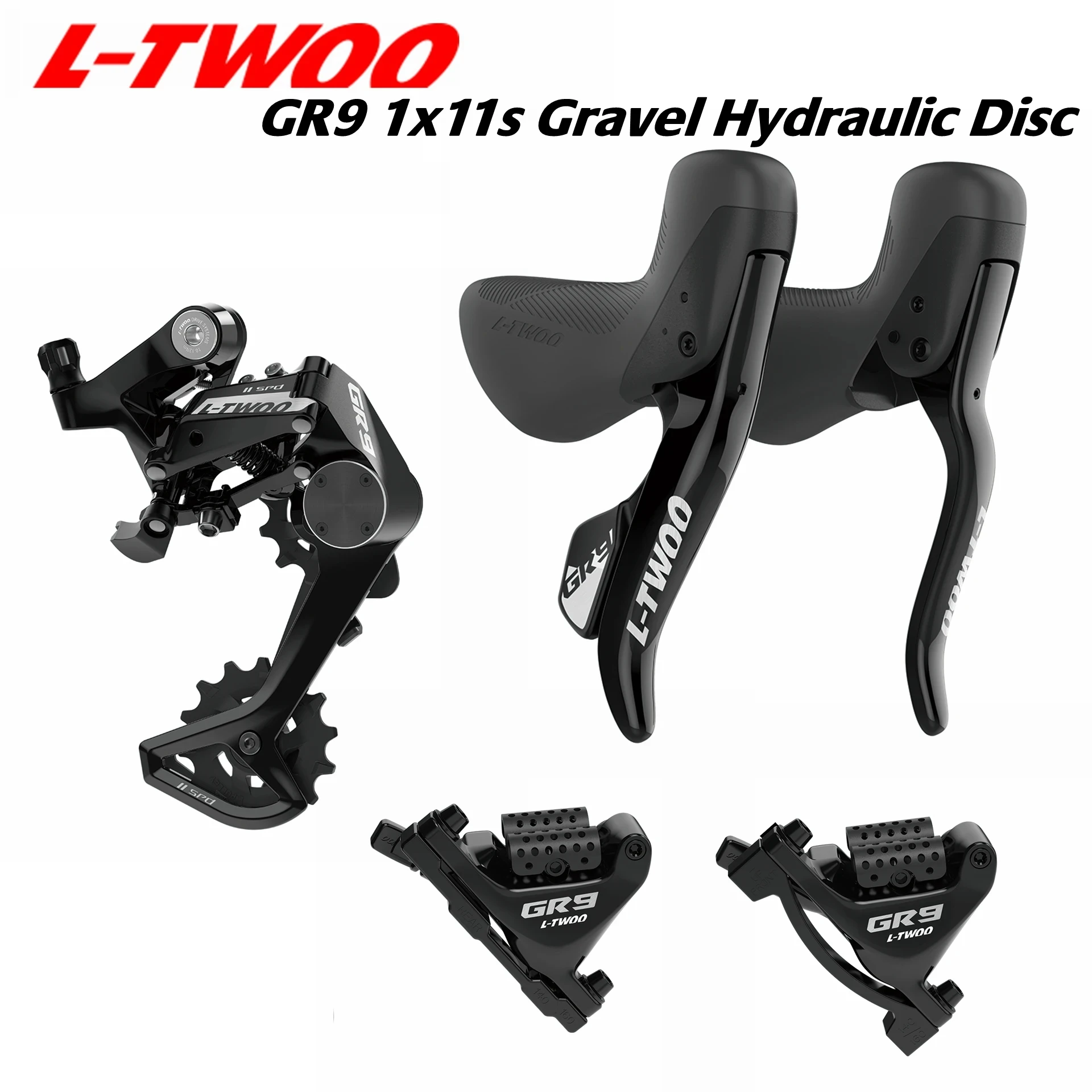 

LTWOO GR9-Disc 1x11s Road Hydraulic Disc Brake Gravel Groupset Carbon Fibre, GR9 1x11S Hydraulic Disc Brake 5 kit, Benchmark GRX