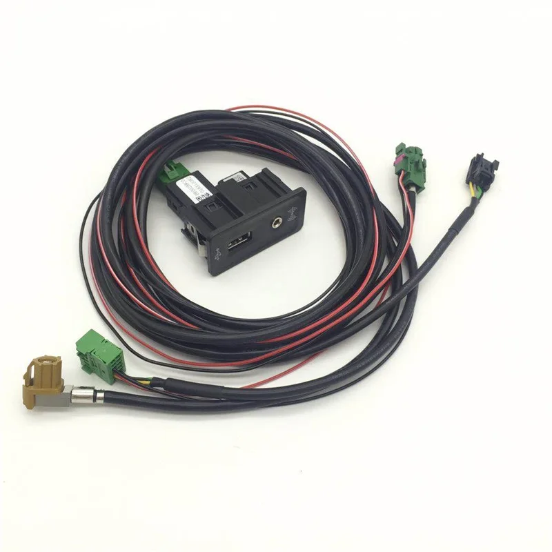 

For VW Golf MK7 CarPlay media AUX MIB2 PRO USB AMI Install Plug Socket Switch Button Harness 5G0 035 222 E 5G0035222E