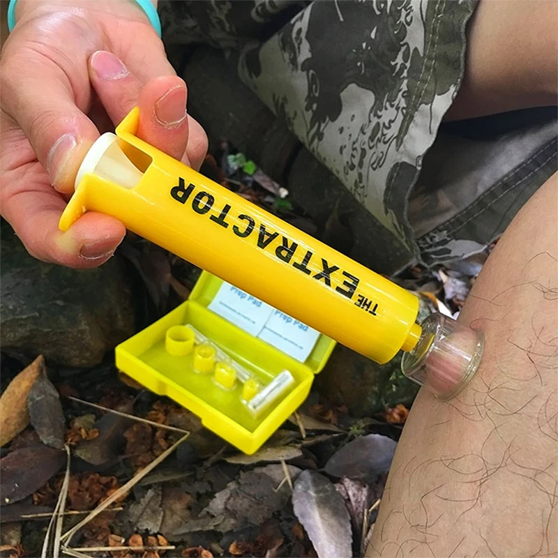 Outdoor Emergency Snake Insect Bite First Aid Kit Wild Venomous Bee Bites Vacuum Detox Pump Survival Rescue Venom Extractor