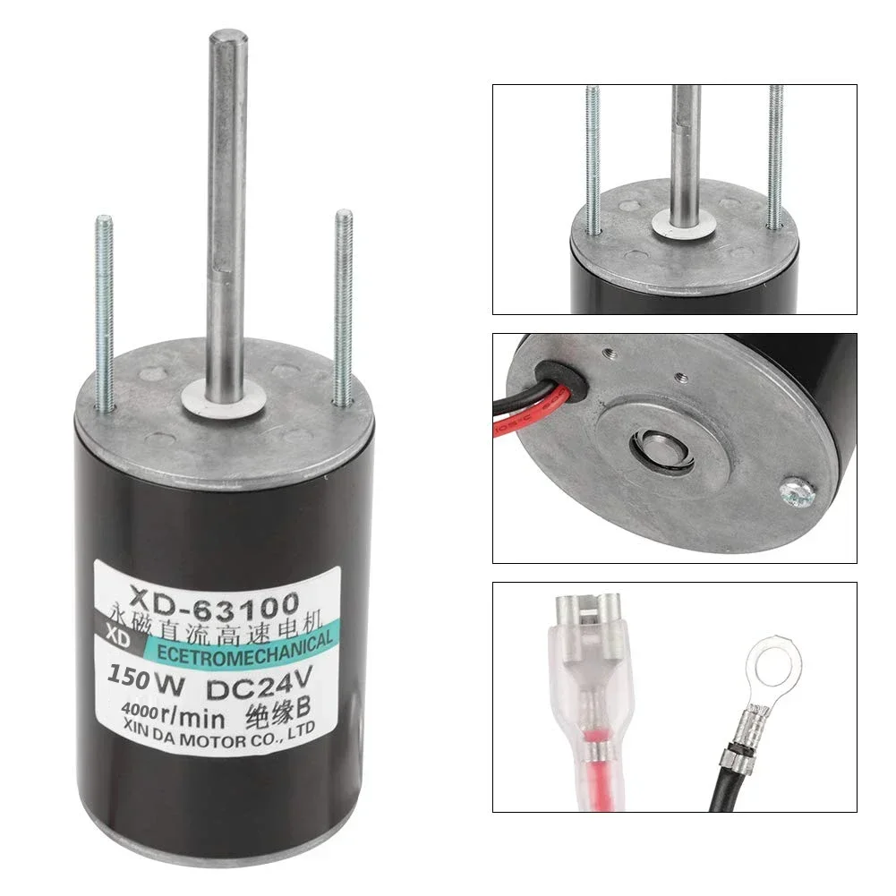 Imagem -02 - Velocidade Permanente Ímã dc Motor Ajustável cw Ccw Motor 150w 12v 2000rpm 24v 4000 Rpm Xd63100 12v 24v Alta