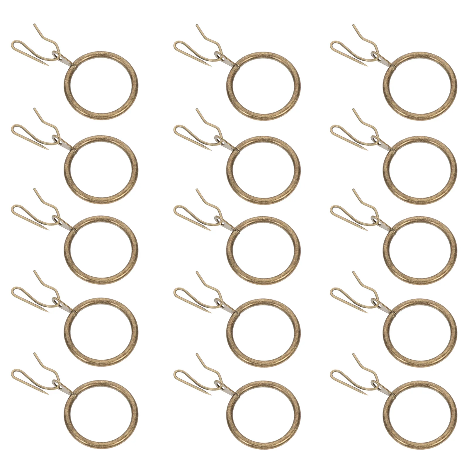 

40 Sets Curtain Rings Metal Drapery Hooks Bedroom Bathroom Shower Curtains Durability Strong Hook Design Household Decor