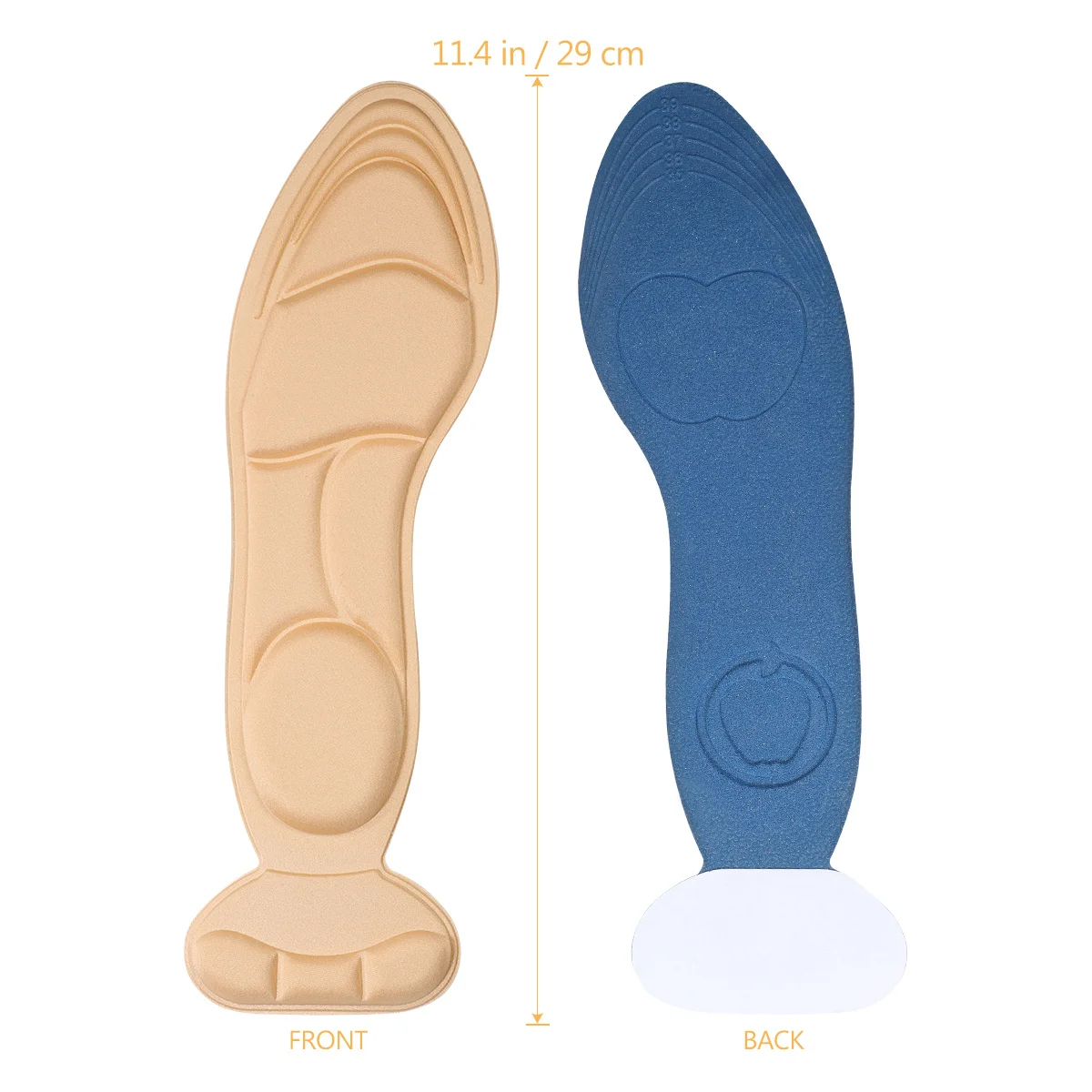 かかとクッションパッド アプリコット色 粘着式 滑り止めスポンジインサート 2 in 1 ハイヒール用 水ぶくれ かかとの痛みを軽減 快適