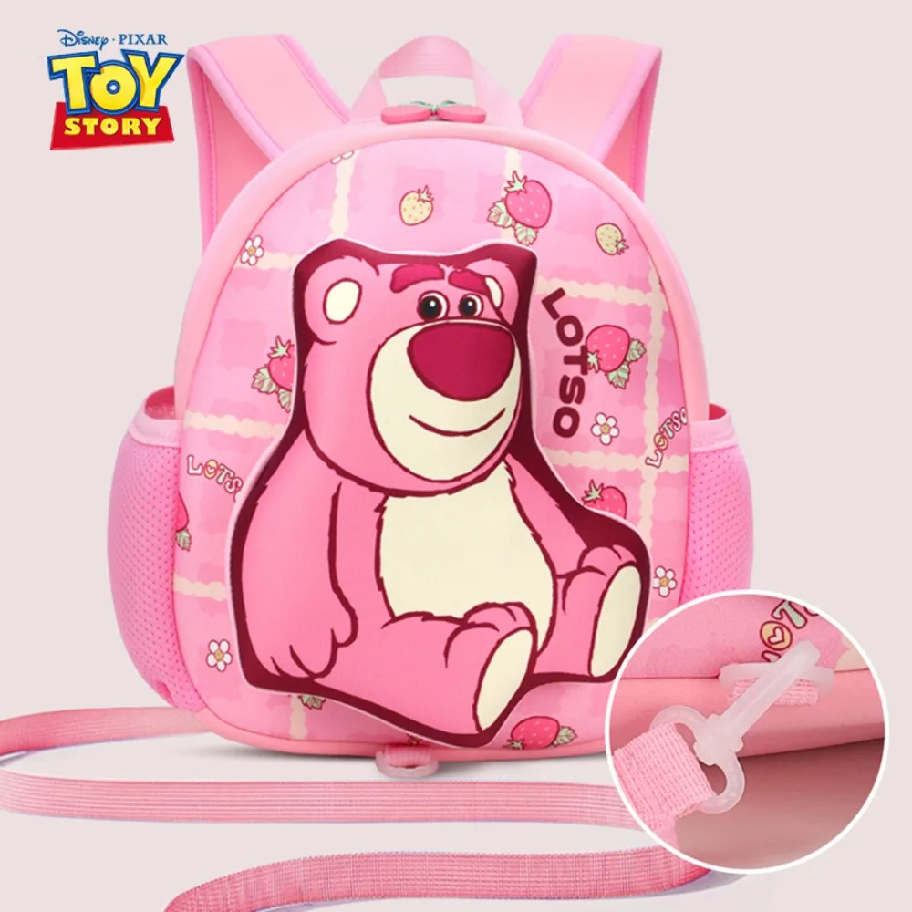 Disney Toy Story Backpacks for Children Cartoon Cute Fun Lotso Pattern Breathable Waterproof Fashion Comfortable Backpacks Bags
