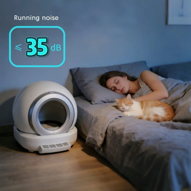 The Oversized Smart Cat Litter Box APP Is Automatically Connected To Deodorize, Clear Sand, Pinch-proof and Leak-proof Pet