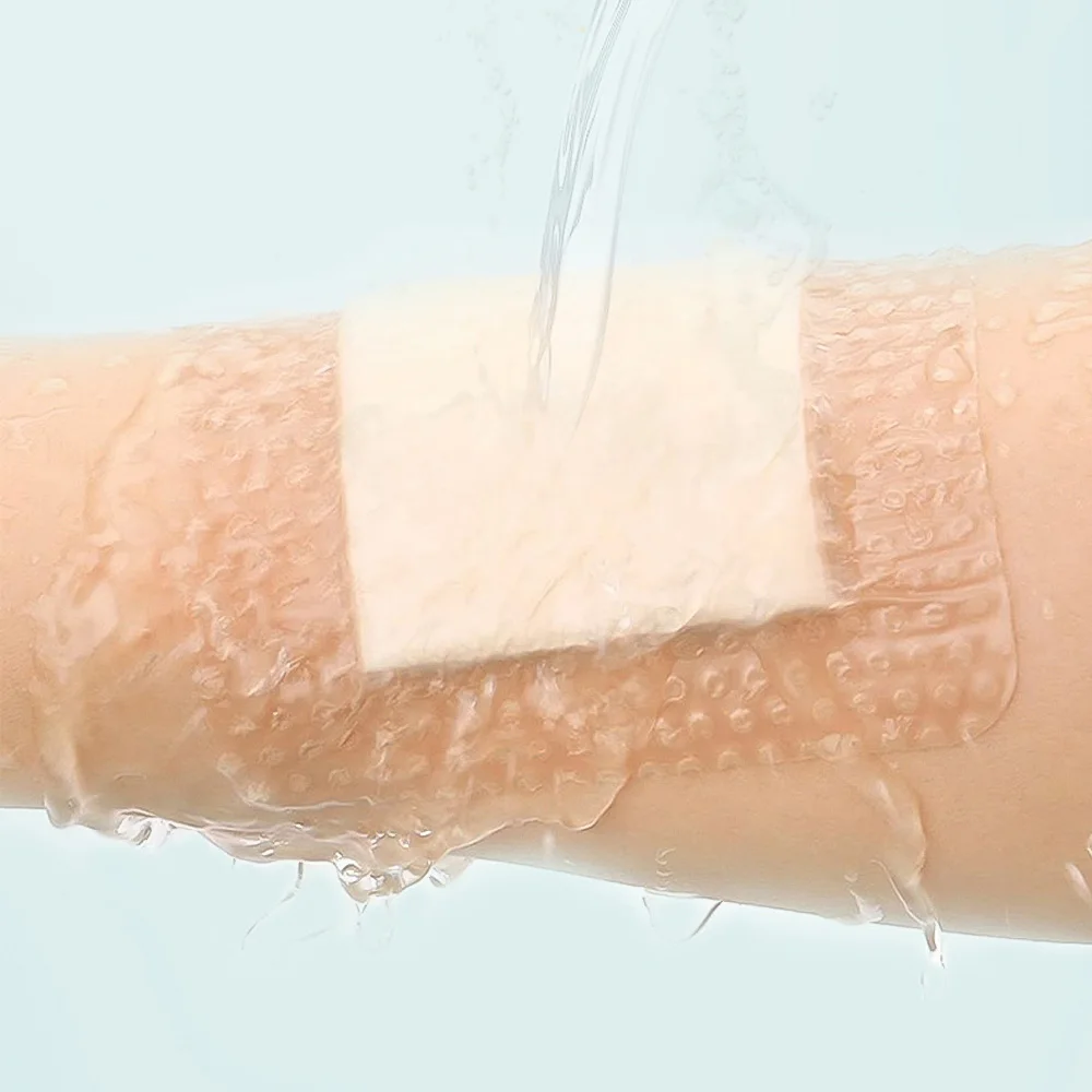 5-50PCS Silicone Foam Dressing with Border Adhesive Sterilized Waterproof Wound Dressing Plaster Bandage Home Travel First Aid