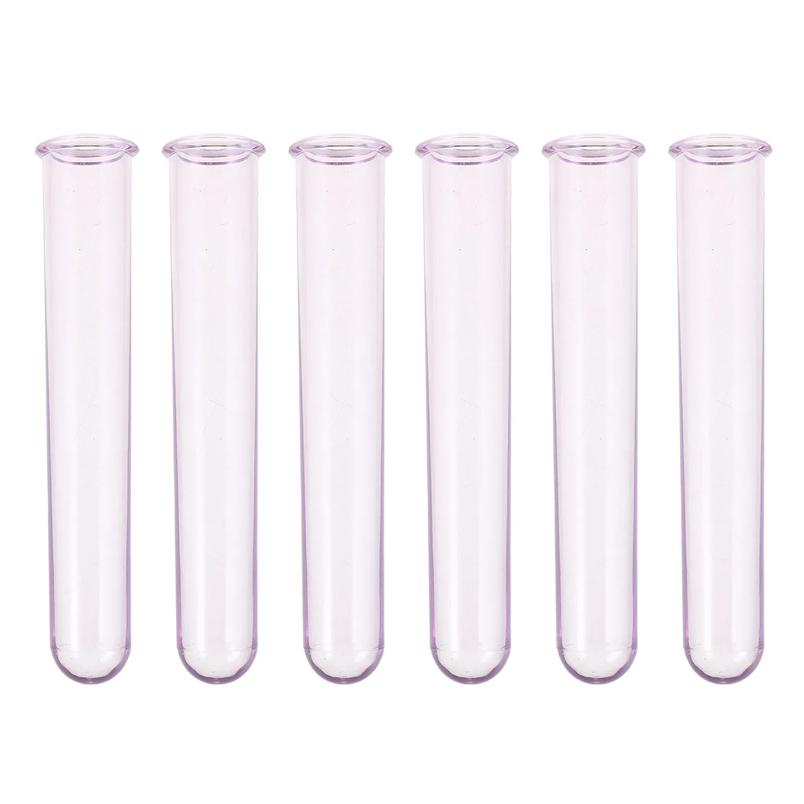 6Pcs Hydroponic Floral Tubes 12Cm Transparent Pc Test Tube Vases for Flower Propagation Desktop Planter Home Office Decor Modern