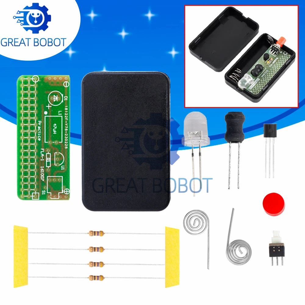 BS FLA - 1 وحدة مصباح يدوي بسيطة DIY بسعر الجملة! 1.5 فولت، 55 × 35 × 11.5 ملم دقيق لمجموعات DIY #1