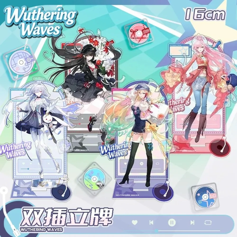Wuthering Waves Action Figure Aemeath LYNAE Mornye CHISA Acrylic Stand Sign Model Plaque High Beauty Desktop Ornament Keychain