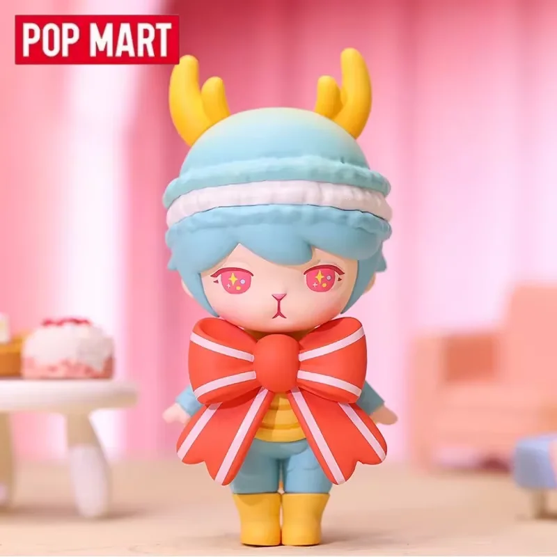 Pop mart coelho série do zodíaco chinês caixa cega brinquedos kawaii anime figura de ação caixa caja surpresa caixa mistério bonecas presente das meninas