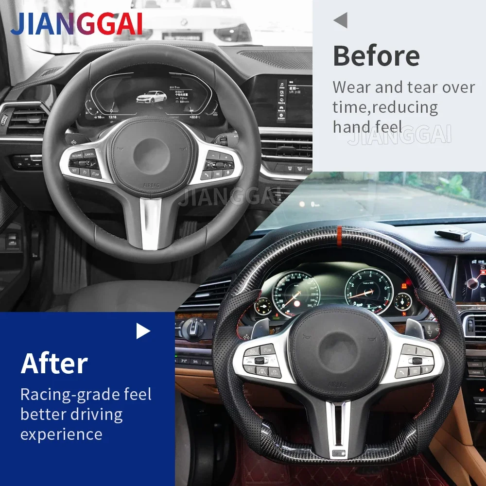 

Carbon Fiber Steering Wheel For BMW G30 G31 G20 G21 G22 G23 G80 G03 G04 G05 X4 X5 X6 Steering Wheel with Heating Function