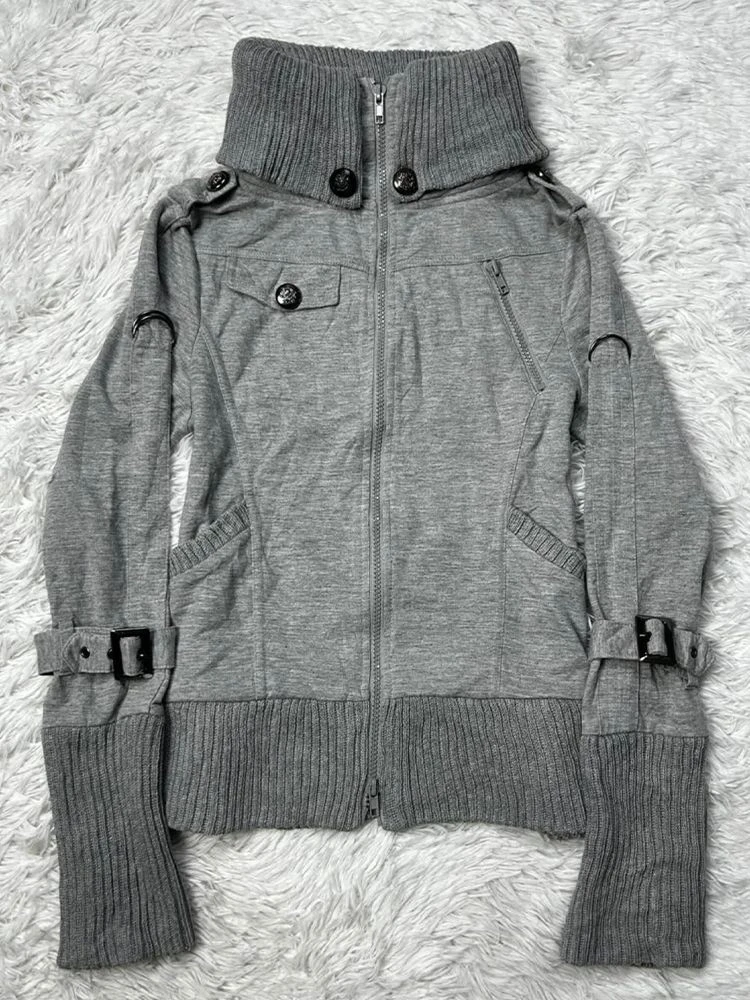 Subculture Punk Gothic Autumn And Winter Thicken Short Jacket Coats Korea Vintage Streetwear Zipper Y2k Fashionable Short Jacket