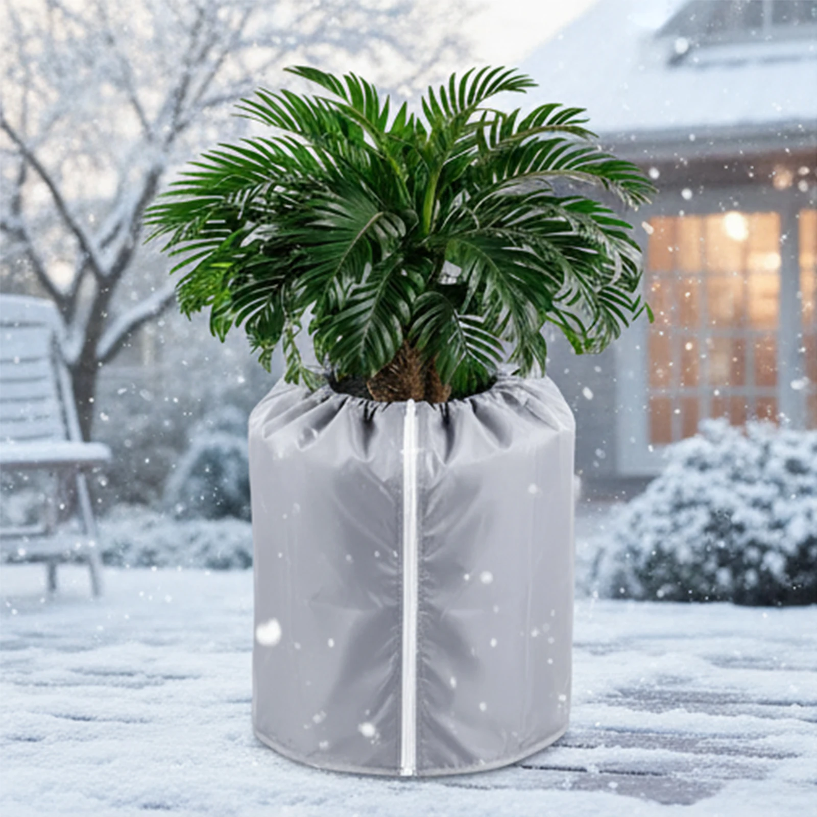 

2 Pack Winter Plant Pot Cover 18x20in Anti-Frost Winter Pot Plant Cover with Drawstring and Zipper for Winter Freeze Protection
