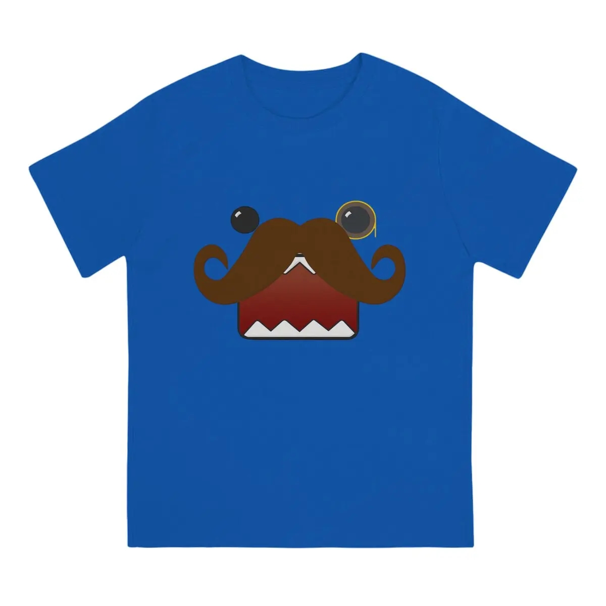 Mustache Fashion TShirts Domo Kun Cotton Male Style Pure Cotton Tops T Shirt