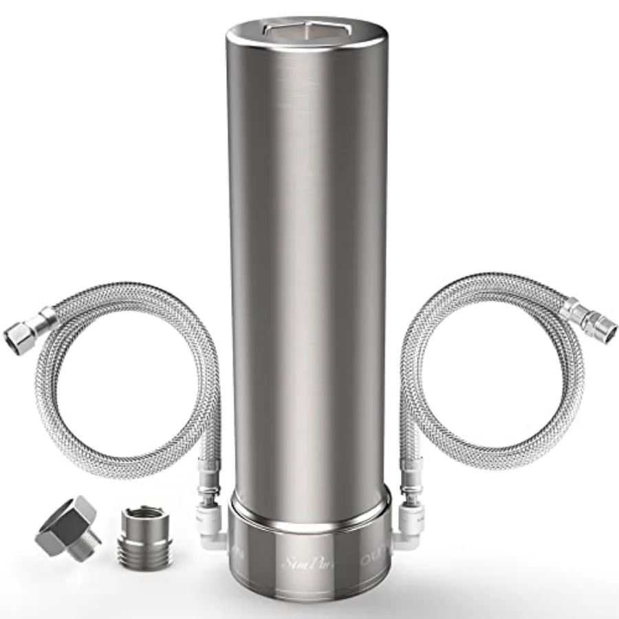 

V7 Under Sink Water Filter System 20000 Gallons Reduces 99% Lead Chlorine Bad Taste 5-Stage Stainless Steel Water Filtration Sy