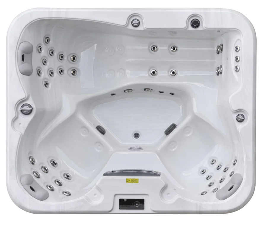 Luxury Spa Tub Heated Massage Hot Tub 3-Person Indoor Outdoor Villa Home Relaxation Water Soaking Tub Leisure System