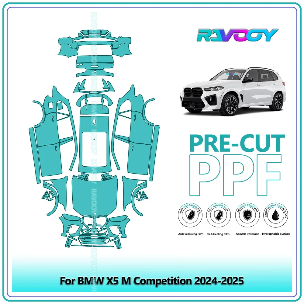 For BMW X5 M Competition 2024-2026 8.5Mil Precut TPU Paint Protection Film PPF Full Body Kit Clear Bra Stone Guard EU UK