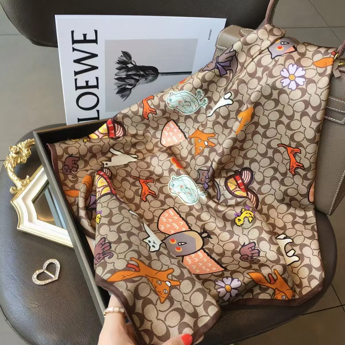 New Silk Square Scarf Women Luxury Floral Print Kerchief Soft Satin Hairband Hands Bag Ribbon Foulard Hijab Neckerchief Headband - view 6