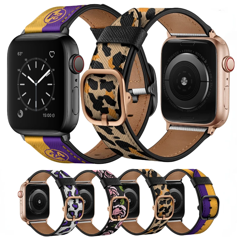 

Ремешок кожаный для Apple Watch Ultra 49 мм, браслет для 8 7 6 5 4 3 SE 45 мм 44 мм 42 мм 40 мм 38 мм