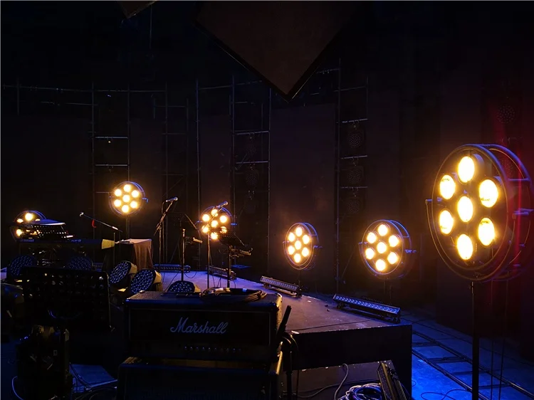 Round Background Halogen Light Retro Wall Light for Stage Effect