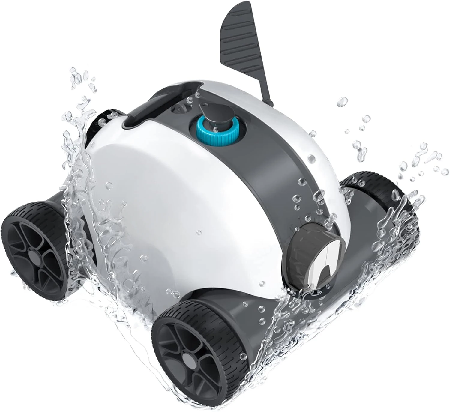 Cordless Robotic Pool Cleaner, Cordless Pool Vacuum Robot with Dual-Drive Motors, Self-Parking Technology, 90 Mins Cleaning