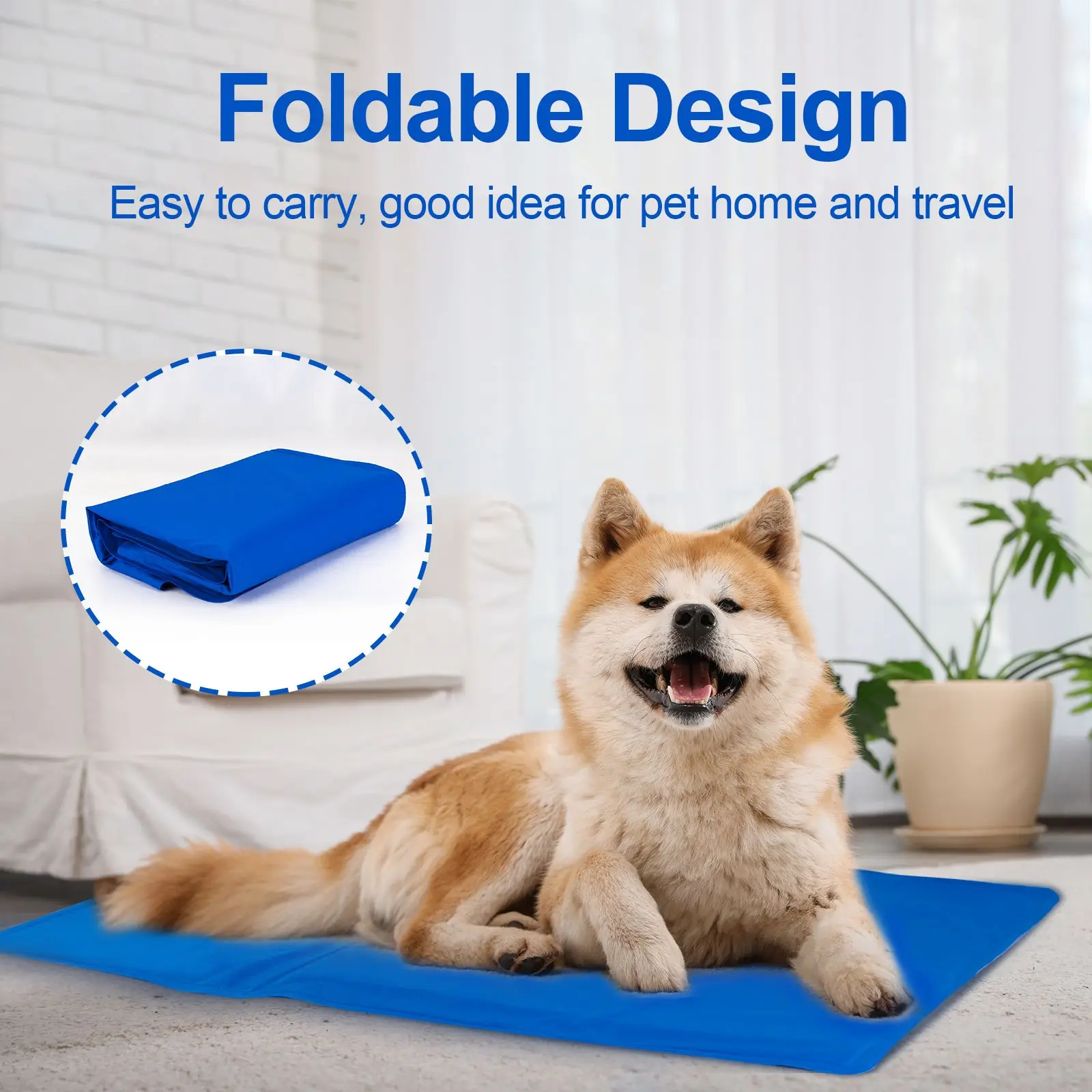 Pet Cooling Pad for Dogs and Cats, Pressure Activated Dog Cooling Pad, No Water or Refrigeration Required, Non-Toxic Gel