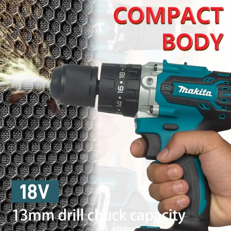 Makita DDF487-13MM Taladradora Inal Á Bria 18V Brushless Power Tool Hammer Drill Hammer Drill Cordless Rotary Hammer Drill